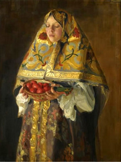A young russian Girl, 1900, Ivan Kulikov