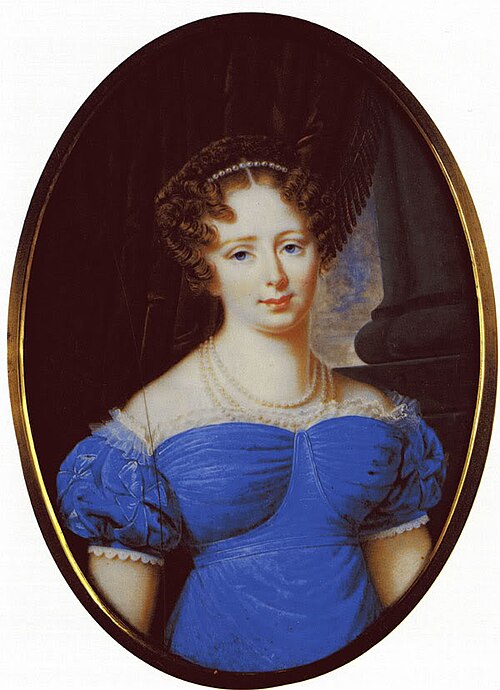 Porträt der Princess Charlotte of Württemberg (1807-1873), 1820, Anthelme Francois Lagrenée