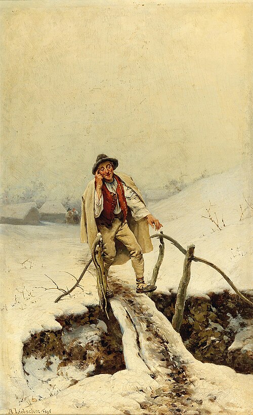 Returning Home, 1895, Adolf Liebscher