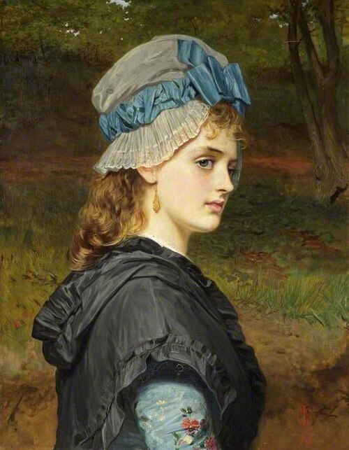 A Girl's Head, 1875, Charles Sillem Lidderdale