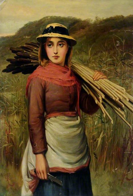 Portrait with Bullrushes, 1880, Charles Sillem Lidderdale