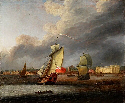 A Royal Yacht off Greenwich, 1697, Isaac Sailmaker