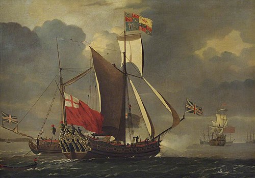 A yacht flying the Royal Standard, , Isaac Sailmaker