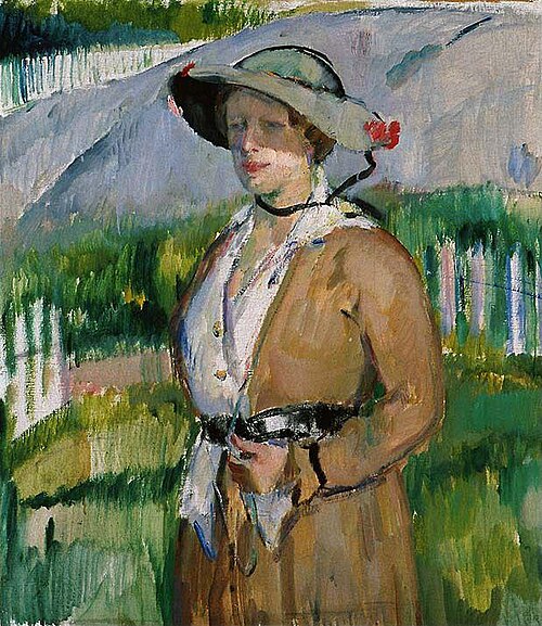 Portrait of Birgit Heiberg, b. Blehr, 1914, Henrik Louis Lund