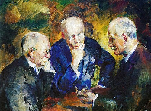 Christian Sinding, Gunnar Heiberg and Knut Hamsun, 1926, Henrik Louis Lund