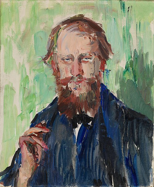 Portrait of the Danish Art Dealer M. Grosell, 1909, Henrik Louis Lund