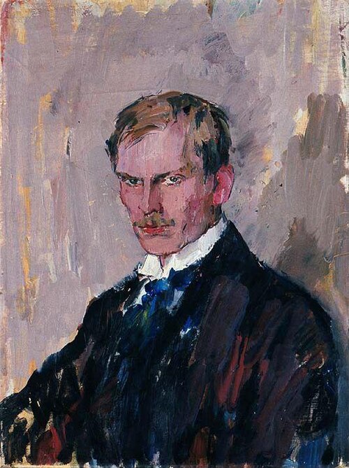 Portrait of the Poet Olaf Bull, 1911, Henrik Louis Lund