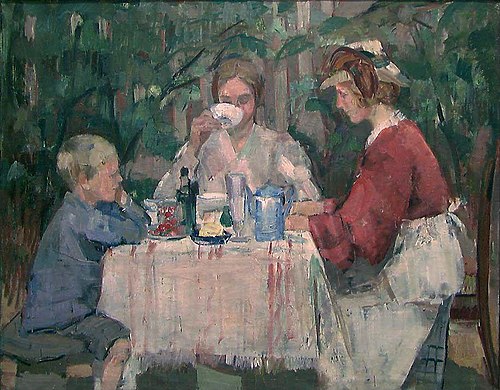 Breakfast in the Garden, 1906, Henrik Louis Lund