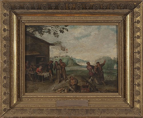 Scene in front of a tavern, , Krzysztof Lubieniecki