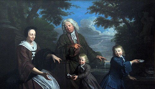 Family portrait of Gozewijn Centen, 1721, Krzysztof Lubieniecki