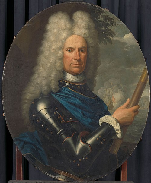 Portrait of Rear-Admiral Arent van Buren, 1721, Krzysztof Lubieniecki