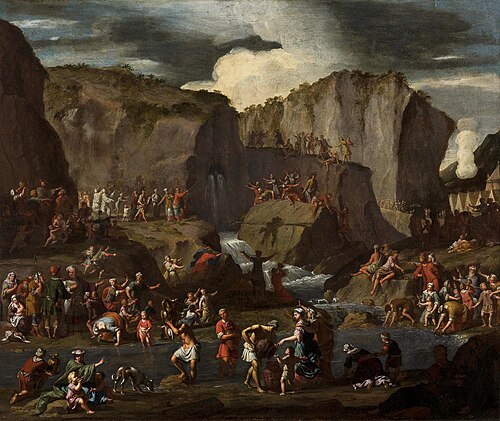 Moïse faisant surgir l'eau du désert., 1714, Krzysztof Lubieniecki