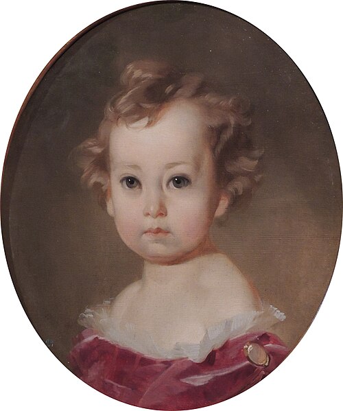 Alexandr Vladimirovich Baryatinsky (1848-1910) as child, 1850, Ivan Makarov