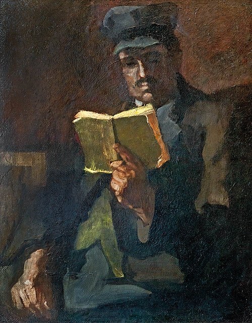Reading man, , István Farkas