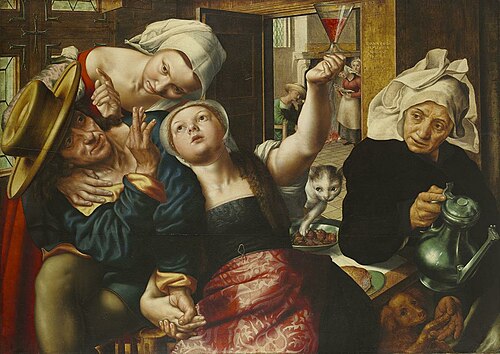 Loose company, 1543, Jan Sanders van Hemessen