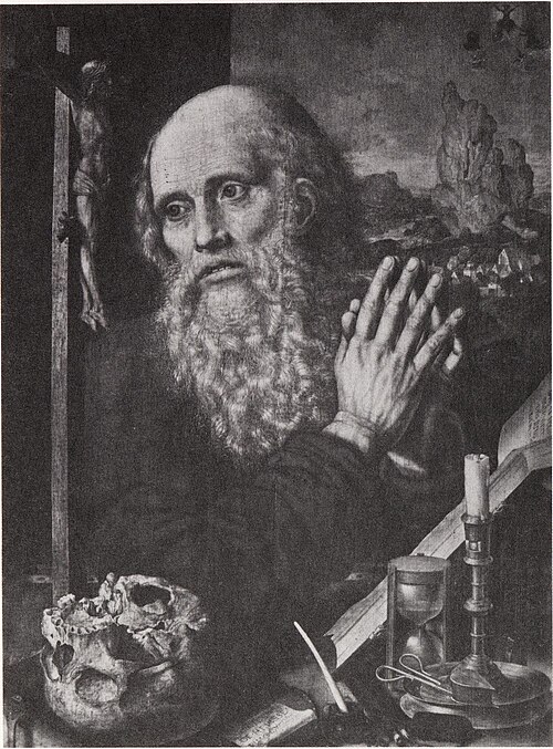 De H. Hieronymus biddend, 1534, Jan Sanders van Hemessen