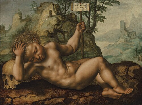A Vanitas: As we are born, we die, 1554, Jan Sanders van Hemessen