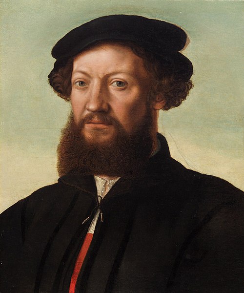 Male portrait, 1555, Jan Sanders van Hemessen