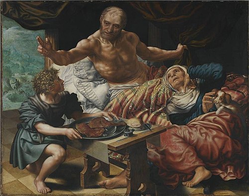 Isaac Blessing Jacob, 1544, Jan Sanders van Hemessen
