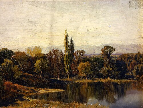 Paisaje con lago, 1862, Martín Rico