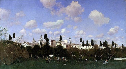 Gathering Oranges, Granada, 1850, Martín Rico