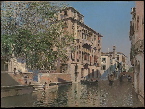 A Canal in Venice, 1875, Martín Rico