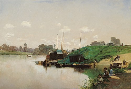 Un jour d'été sur la Seine, 1870, Martín Rico