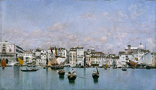 The “Riva degli Schiavoni” in Venice, 1873, Martín Rico