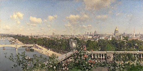 View of Paris from the Trocadero, 1883, Martín Rico