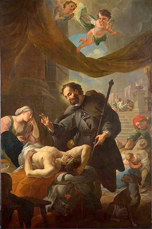 Saint Roch Visiting the Sick., 1719, Martino Altomonte