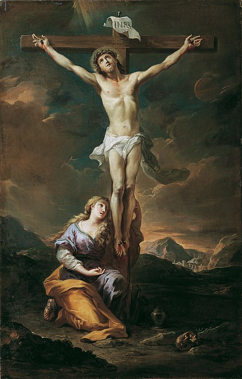 Crucifix with Mary Magdalene, 1728, Martino Altomonte