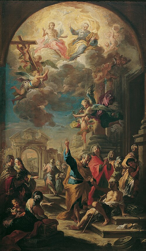 Die Apostel Petrus und Johannes heilen einen Lahmen, 1731, Martino Altomonte