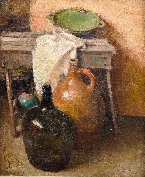 Still Life with Bottles, , Joaquín Agrasot