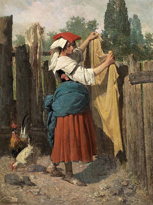 Laundry, 1864, Joaquín Agrasot