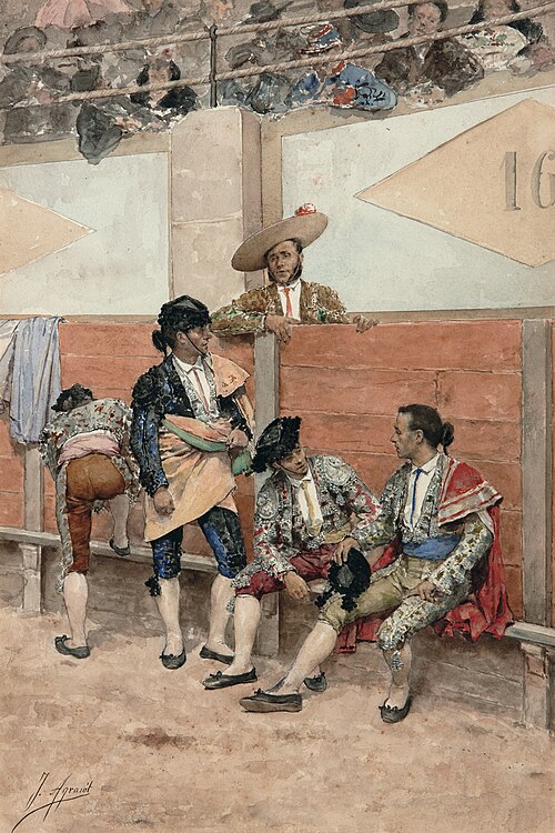 A Rest During the Bullfight, 1881, Joaquín Agrasot