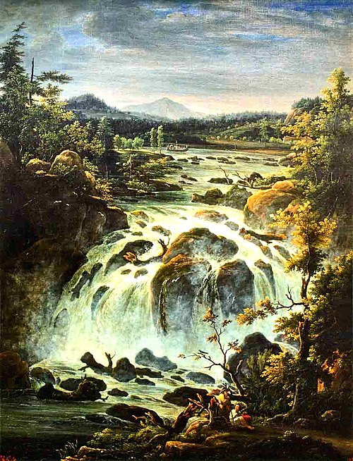 The Imatra Waterfall in Finland., 1819, Fiodor Matveev