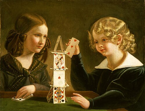 The house of cards (Fryderyka and Rafal Maszkowski), 1844, Jan Maszkowski