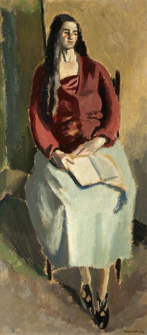 Girl with a Book, 1924, Bernard Meninsky