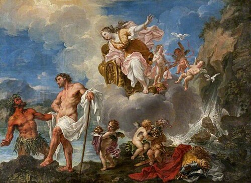 The Purification of Aeneas in the River Numicius, 1725, Pier Leone Ghezzi