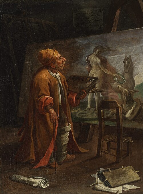 Paolo de Matteis in his Studio, 1732, Pier Leone Ghezzi