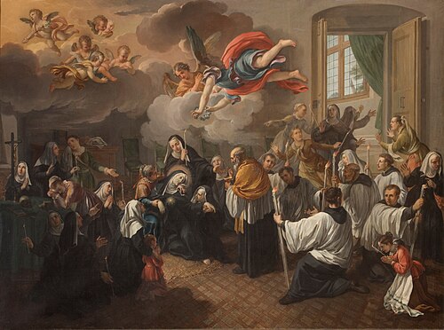 Death of Saint Giuliana Falconieri, 1737, Pier Leone Ghezzi