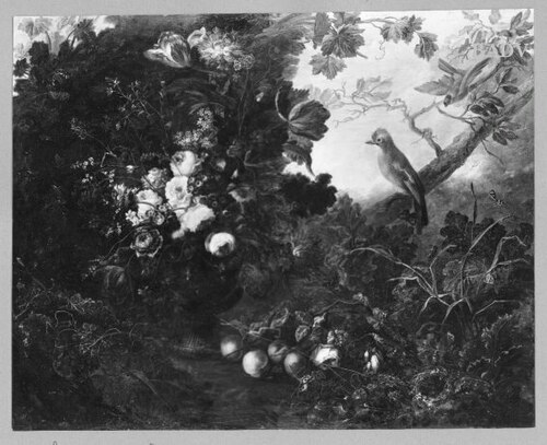 stil-life with flowers, trees and bird, 1799, Johann Baptist Drechsler