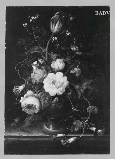Flower stillife in metal vase, 1783, Johann Baptist Drechsler