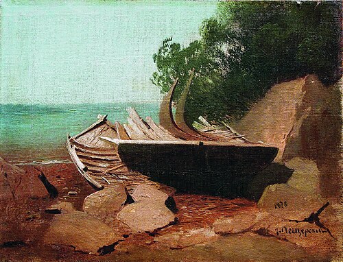 Boats on the Beach, 1878, Arseny Meshchersky