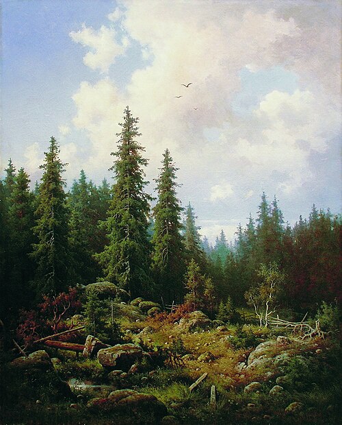 Landscape with Fir Trees, , Arseny Meshchersky