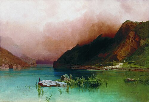 Lake in Dagestan, 1890, Arseni Mechtcherski
