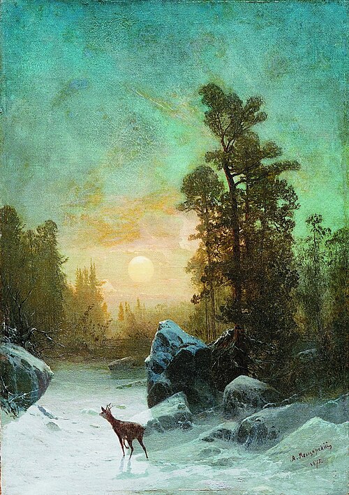 Moonlit Night, 1872, Arseny Meshchersky