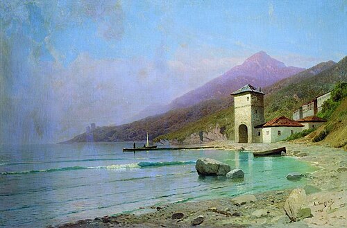 View of Iversky Monastery, 1900, Arseni Mechtcherski