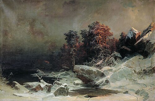 Winter Evening in Finland, 1866, Arseny Meshchersky
