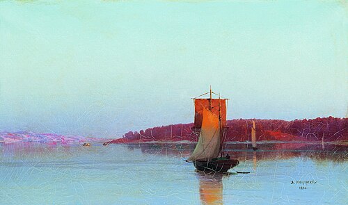 Sailboat at Sunset, 1886, Arseni Mechtcherski